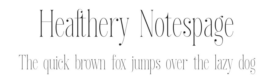 Heafthery Notespage