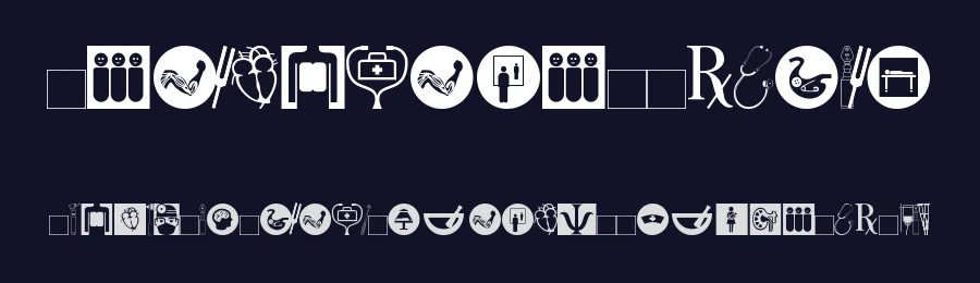 Healthcare Symbols by Jim Chiello — Dingbats Font — thumbnail 2
