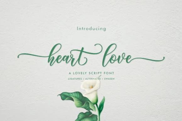 Heart Love Font by Amarlettering by Amarlettering — Script Handwritten Font