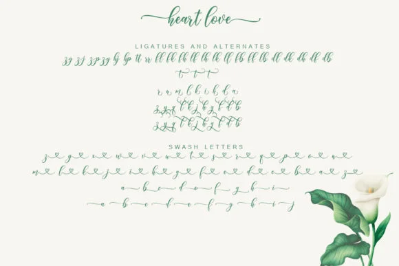 Heart Love Font by Amarlettering by Amarlettering — Script Handwritten Font — thumbnail 6