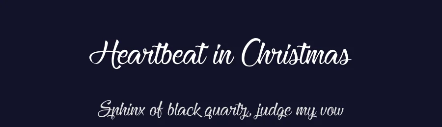 Heartbeat in Christmas by Cat.B — Script Handwritten Font — thumbnail 2