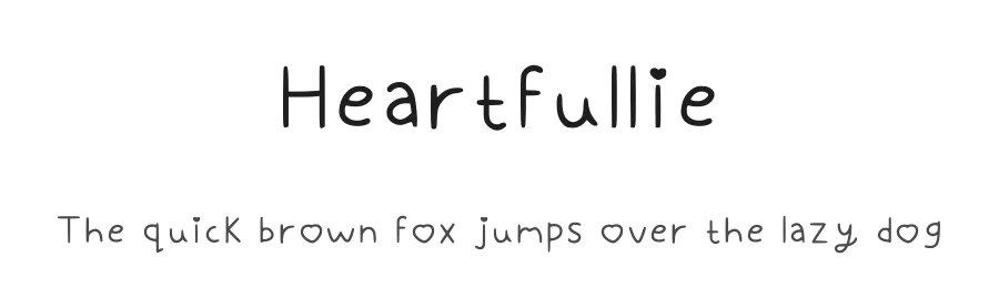 Heartfullie by Patricia Pugh β Script Handwritten Font