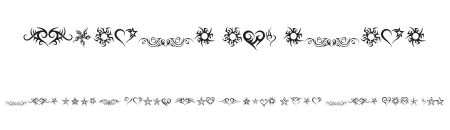 Hearts and Stars by JSH creates — Dingbats Font
