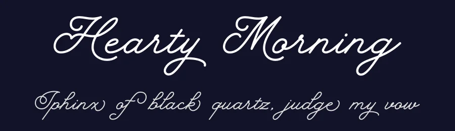 Hearty Morning by Ef Studio — Script Handwritten Font — thumbnail 2