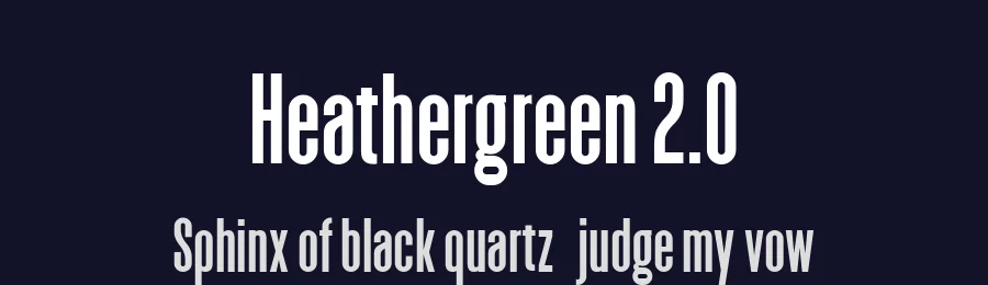 Heathergreen 2.0 by Sharkshock — Sans Serif Font — thumbnail 2