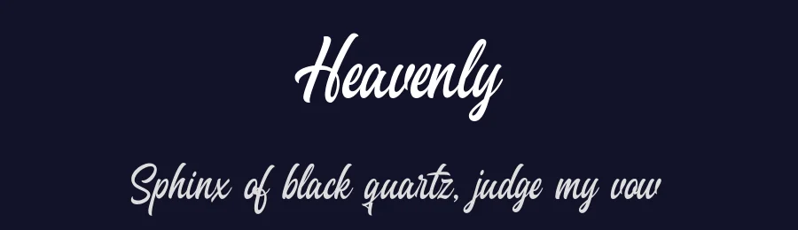 Heavenly by Nugs Studio — Script Handwritten Font — thumbnail 2