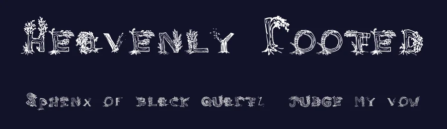 Heavenly Rooted by Hannah Booe — Decorative Font — thumbnail 2