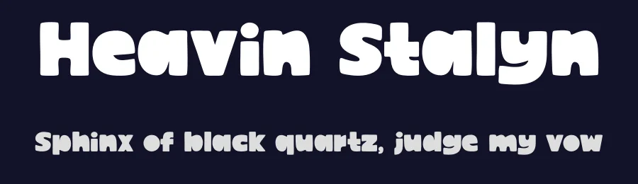 Heavin Stalyn by Gilang Ternadho — Decorative Font — thumbnail 2