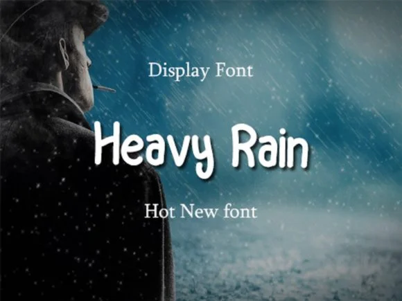 Heavy Rain Font by rangkaiaksara — Script Handwritten Font
