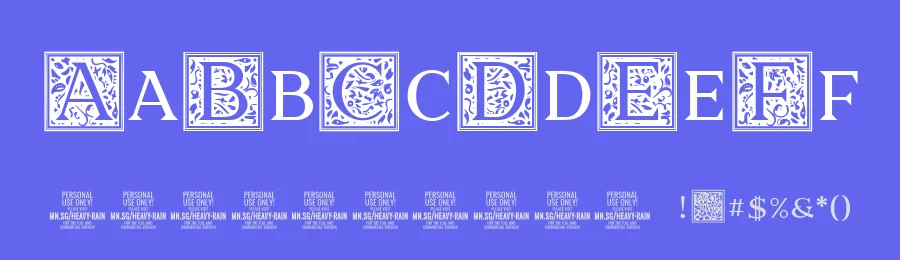 Heavy Rain by Måns Grebäck — Decorative Font — thumbnail 3