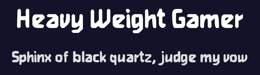 Heavy Weight Gamer by Extermin8tor — Decorative Font — thumbnail 2