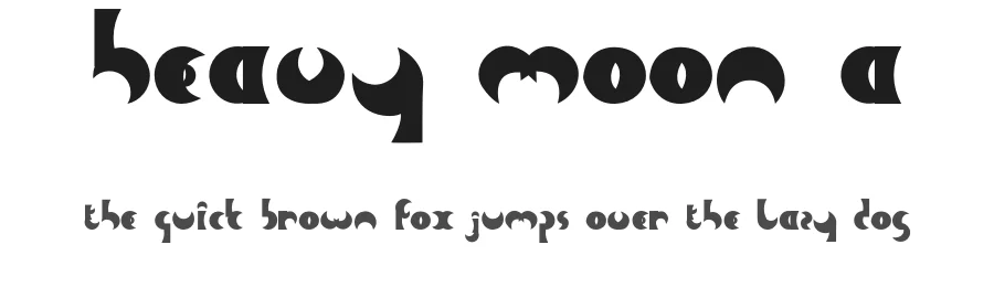 Heavy Moon A by Angie — Decorative Font