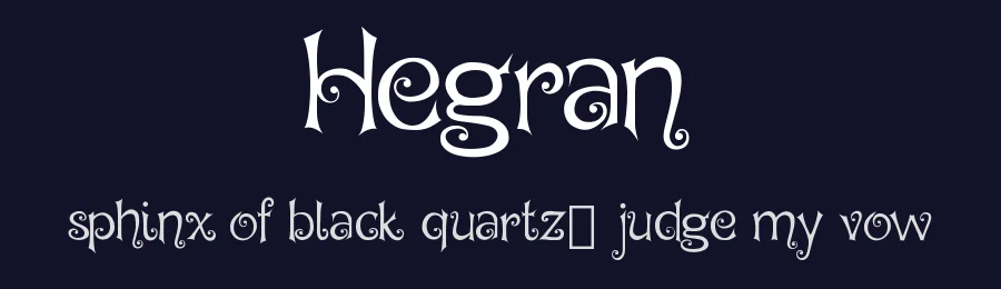 Hegran by Digital Typeface Studio — Decorative Font — thumbnail 2