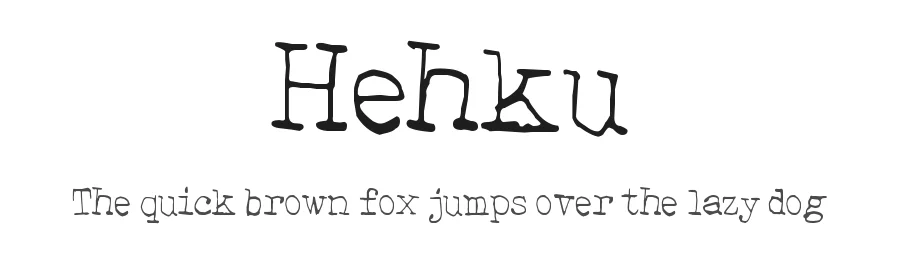 Hehku by Juha Korhonen — Decorative Font