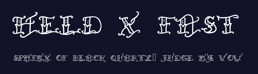 Held x Fast by Out of Step Font Company — Decorative Font — thumbnail 2