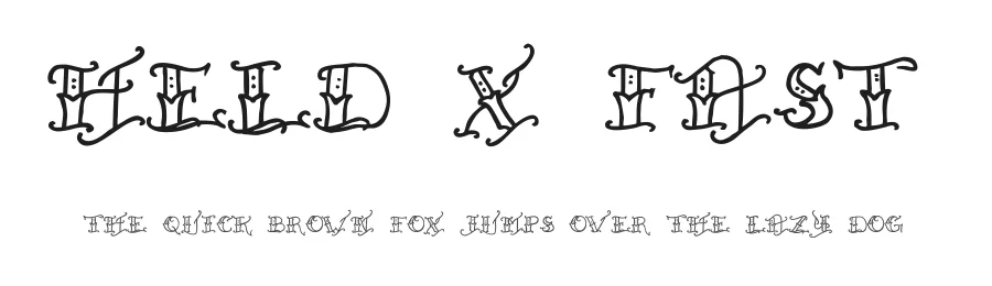 Held x Fast by Out of Step Font Company — Decorative Font