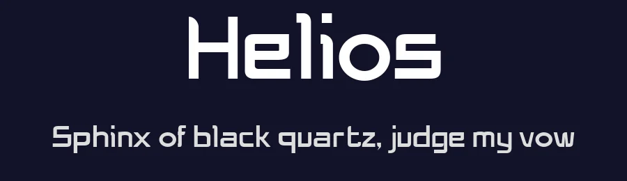 Helios by sixdegrees — Display Font — thumbnail 2
