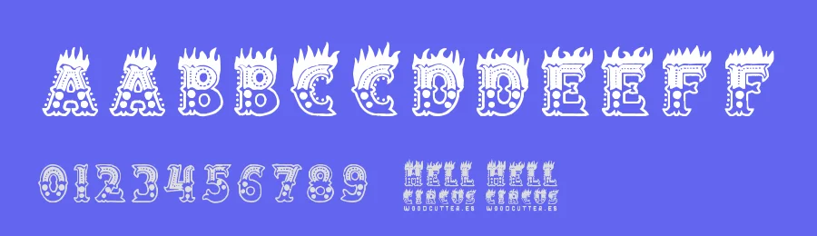 Hell Circus by Woodcutter — Decorative Font — thumbnail 3