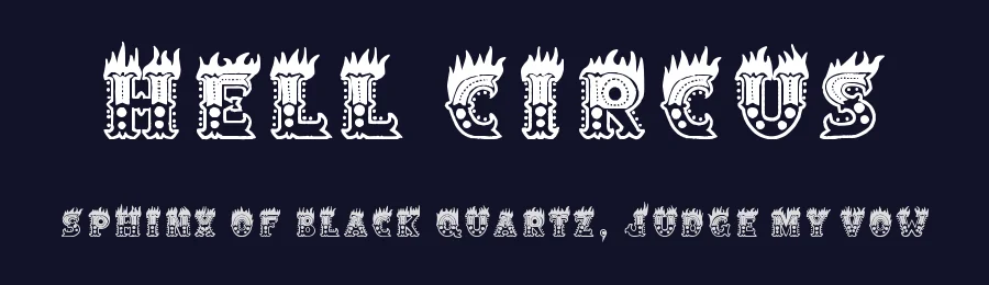 Hell Circus by Woodcutter — Decorative Font — thumbnail 2