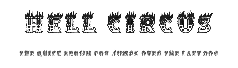 Hell Circus by Woodcutter — Decorative Font