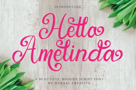 Hello Amelinda Font by Muksal Creative — Script Handwritten Font
