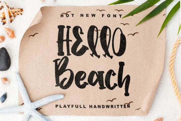 Hello Beach Font by thomasaradea — Script Handwritten Font