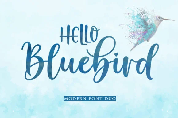 Hello Bluebird Font by rastype1010 — Script Handwritten Font