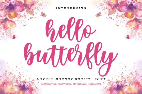 Hello Butterfly Font by IRF Lab Studio by IRF Lab Studio — Script Handwritten Font