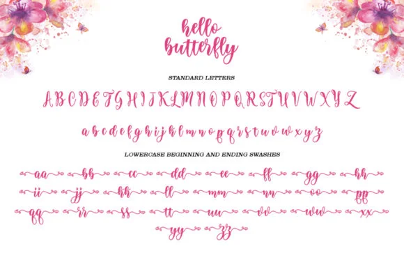 Hello Butterfly Font by IRF Lab Studio by IRF Lab Studio — Script Handwritten Font — thumbnail 3