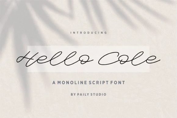 Hello Cole Font by pailystudio — Script Handwritten Font