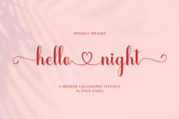 Hello Night Font by Black Studio — Script Handwritten Font