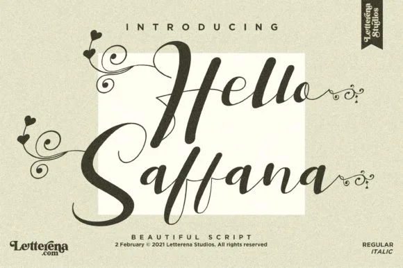 Hello Saffana Font by Letterena Studios — Script Handwritten Font