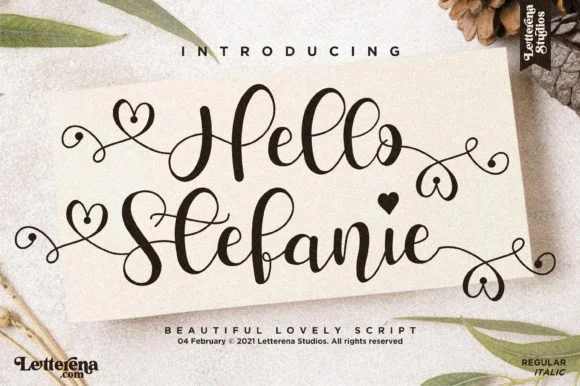 Hello Stefanie Font by Letterena Studios — Script Handwritten Font