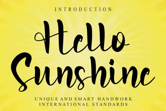 Hello Sunshine Font by Misterletter.co by Misterletter.co — Script Handwritten Font