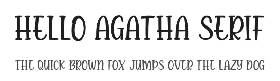 Hello Agatha Serif by Zeenesia Studio β Decorative Font