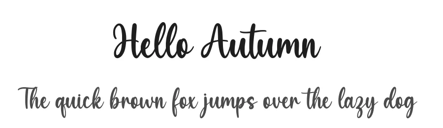 Hello Autumn