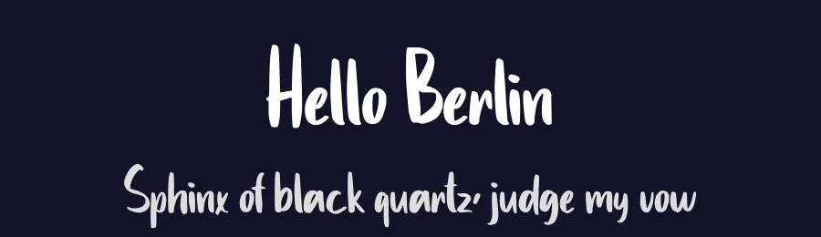 Hello Berlin by Hugefonts — Script Handwritten Font — thumbnail 2