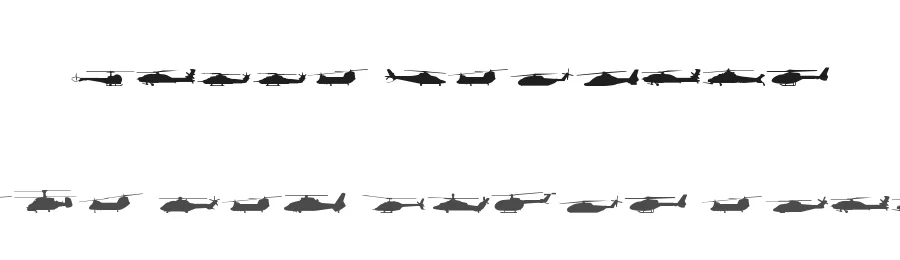 Hello Copters by Iconian Fonts — Dingbats Font