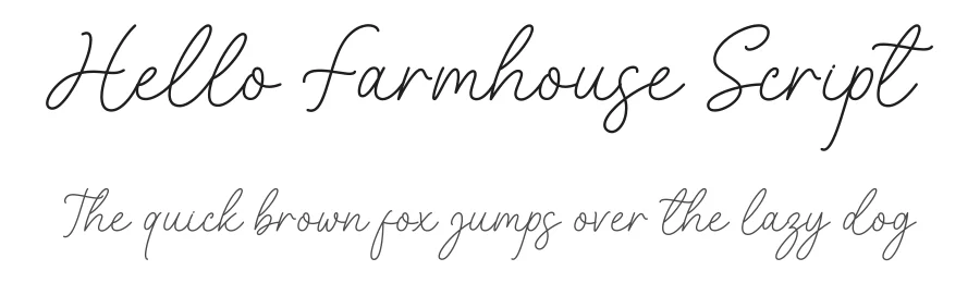 Hello Farmhouse Script