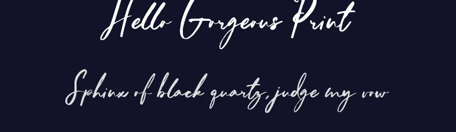 Hello Gorgeous Print by Lettering Mom — Script Handwritten Font — thumbnail 2