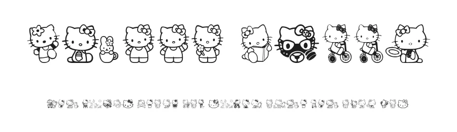 Hello Kitty by Woodcutter — Dingbats Font
