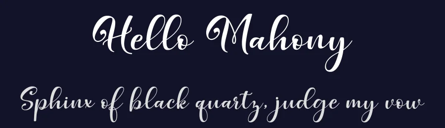 Hello Mahony by MonoLine Calligraphy — Script Handwritten Font — thumbnail 2