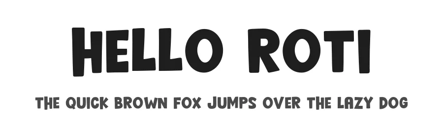 Hello Roti by Khurasan — Decorative Font