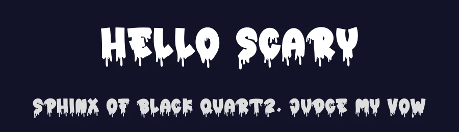 Hello Scary by Scratchones — Decorative Font — thumbnail 2