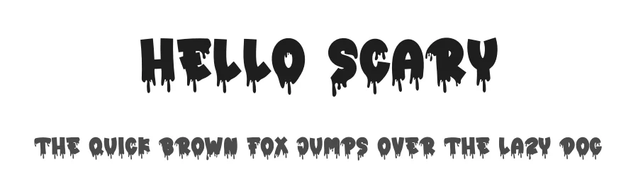 Hello Scary by Scratchones — Decorative Font