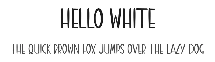 Hello White by Reguler Studio — Decorative Font