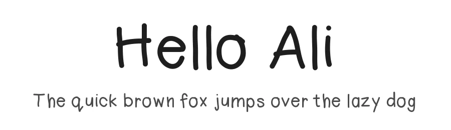 Hello Ali