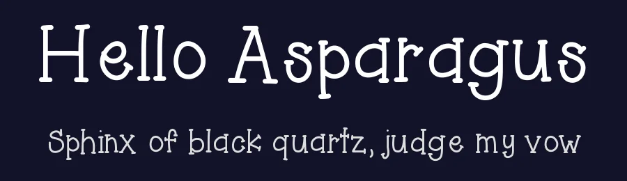 Hello Asparagus by Jen Jones — Decorative Font — thumbnail 2