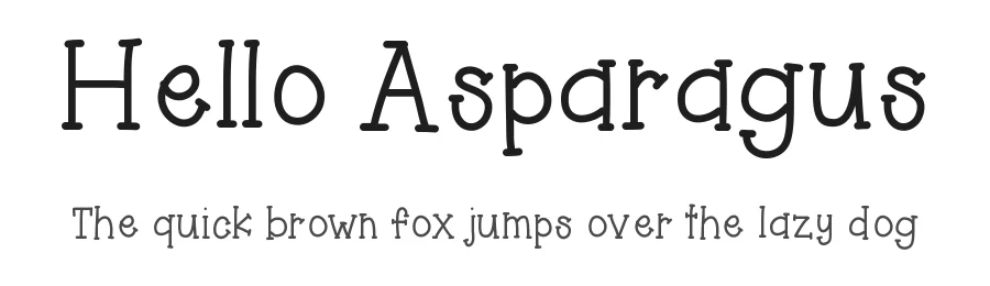 Hello Asparagus by Jen Jones — Decorative Font