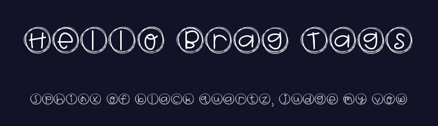 Hello Brag Tags by Jen Jones — Decorative Font — thumbnail 2
